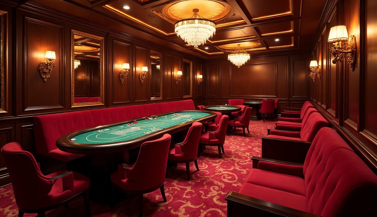 VIP room w AimSimple – kameralne stoliki, miękkie światło i dopracowane detale.